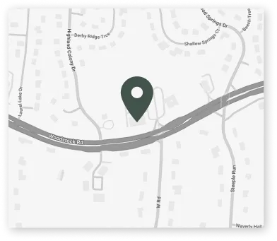 Map to Reich Dental Center in Roswell, GA