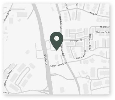 Map to Reich Dental Center in Smyrna, GA